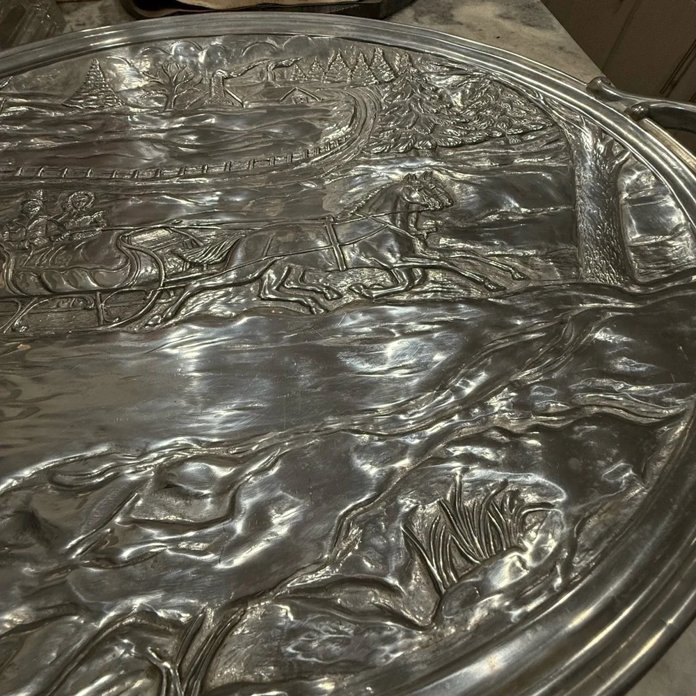 Lenox Pewter Holiday Platter 24” x 17”. - Picture 2 of 8